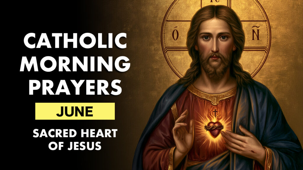 Catholic Morning Prayers June — Sacred Heart of Jesus devotion featuring the Sacred Heart
